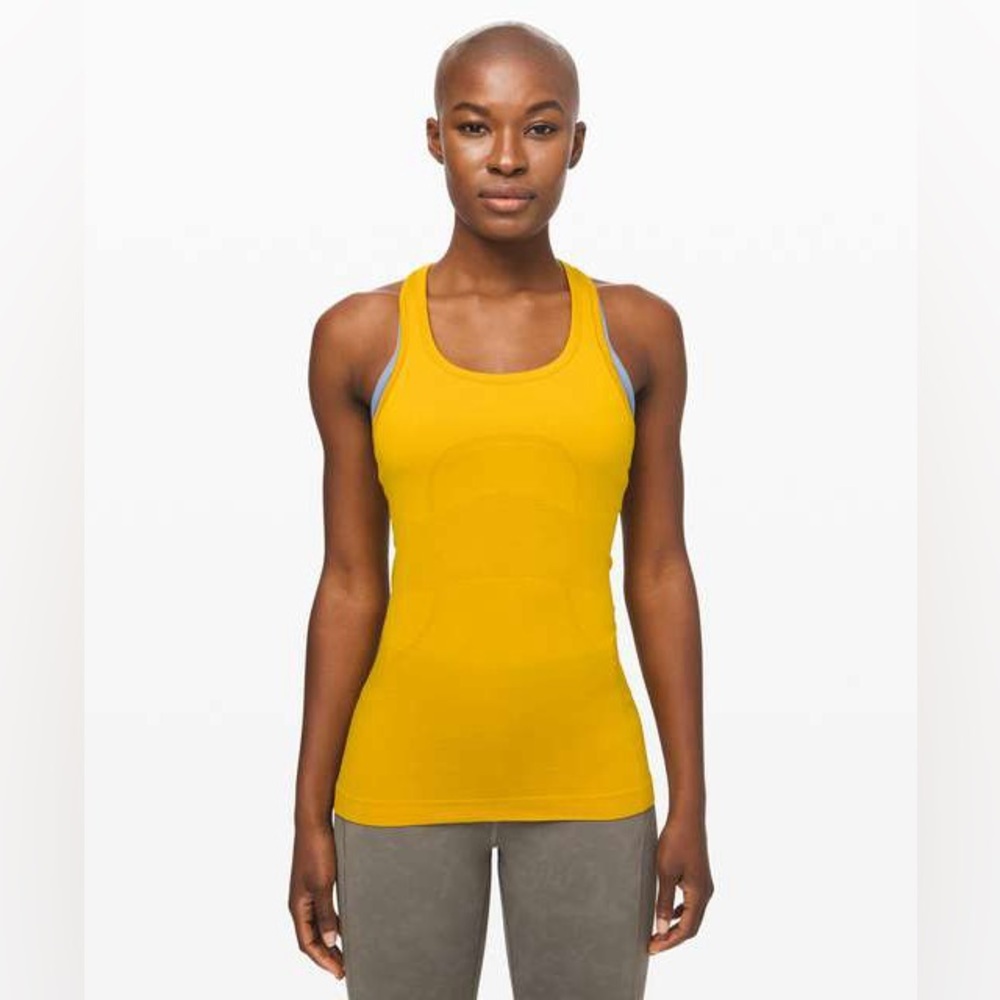 lululemon athletica Swifty Yellow Racerback Tank Top Size 4